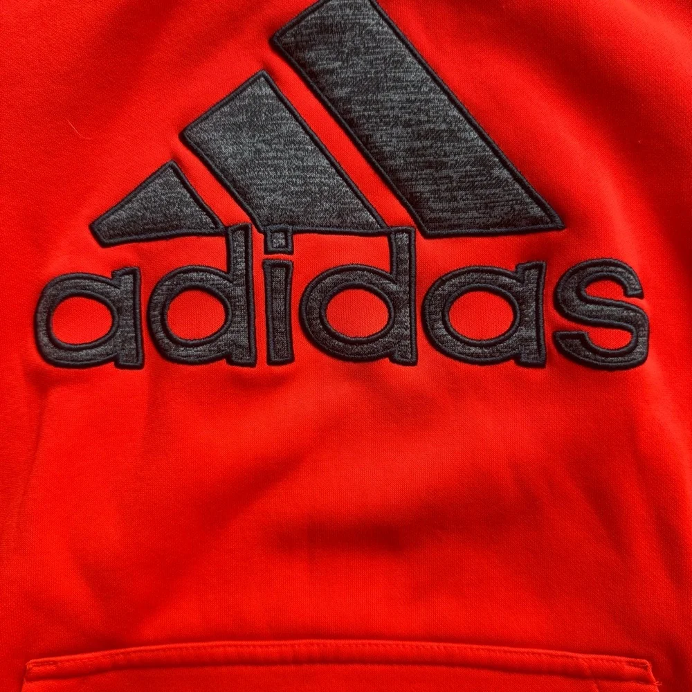 Adidas Kids Orange and Gray Hoodie M 10/12 - Picture 3 of 6